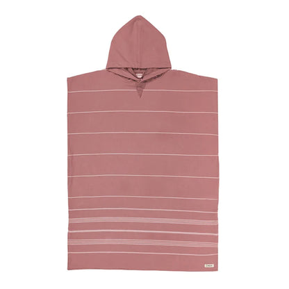 Sand Cloud Classic Stripe Hooded Poncho in Withered Rose