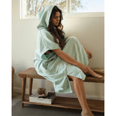 Sand Cloud Classic Stripe Hooded Poncho in Seaglass