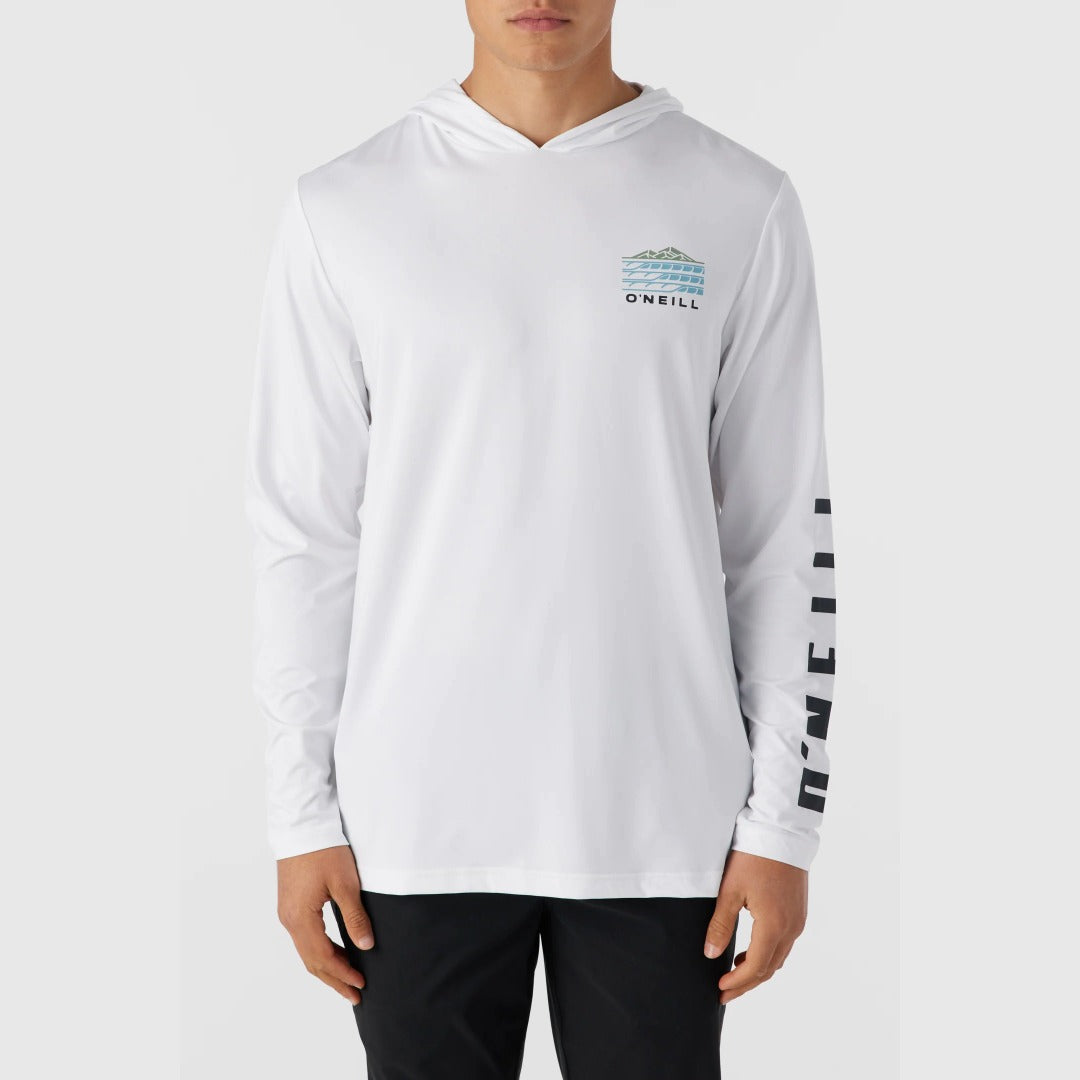 O'Neill TRVLR UPF Hooded Long Sleeve in White