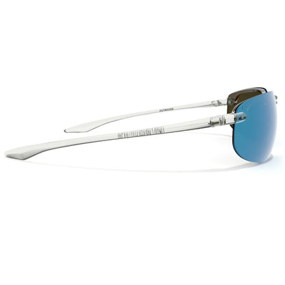 Abaco Outrigger Sunglasses in Crystal Clear/Caribbean Blue