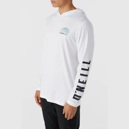 O'Neill TRVLR UPF Hooded Long Sleeve in White
