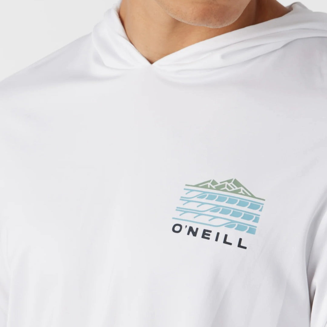 O'Neill TRVLR UPF Hooded Long Sleeve in White