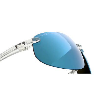 Abaco Outrigger Sunglasses in Crystal Clear/Caribbean Blue