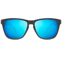 Abaco Kai Junior Sunglasses in Matte Black/Blue Deep Blue Mirror