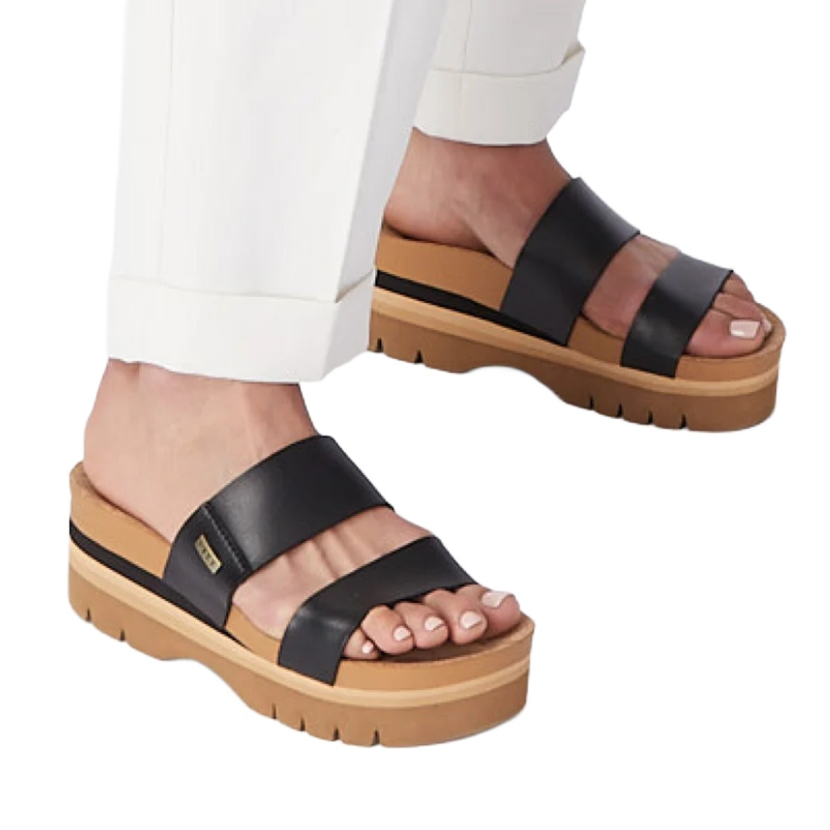 Reef Cushion Vista Higher Women's Sandal in Black
