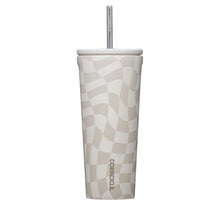 Corkcicle Cold Cup 24oz Wavy Checkerboard in Neutral