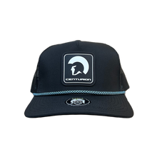 Centurion Marine R+ Hat in Black with Light Blue Chainlink Rope