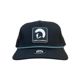 Centurion Marine R+ Hat in Black with Light Blue Chainlink Rope
