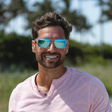 Abaco Dockside Sunglasses in Crystal Grey/Caribbean Blue Mirror - BoardCo