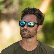Abaco Dockside Sunglasses in Matte Black/Caribbean Blue - BoardCo