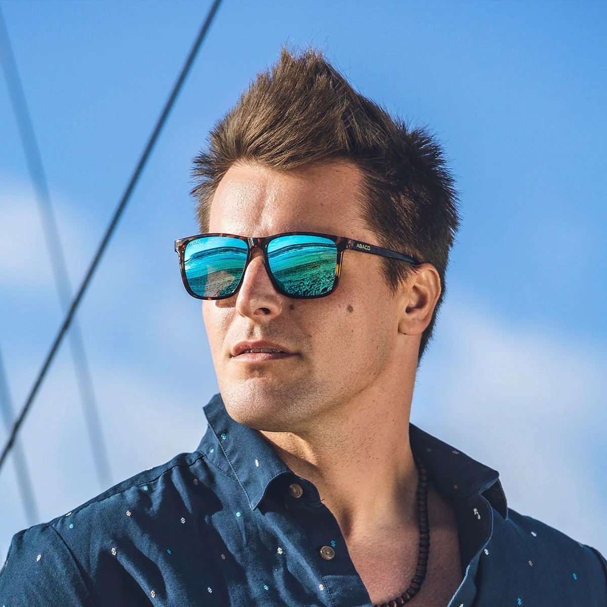 Abaco Jesse Sunglasses in Tortoise/Deep Blue - BoardCo