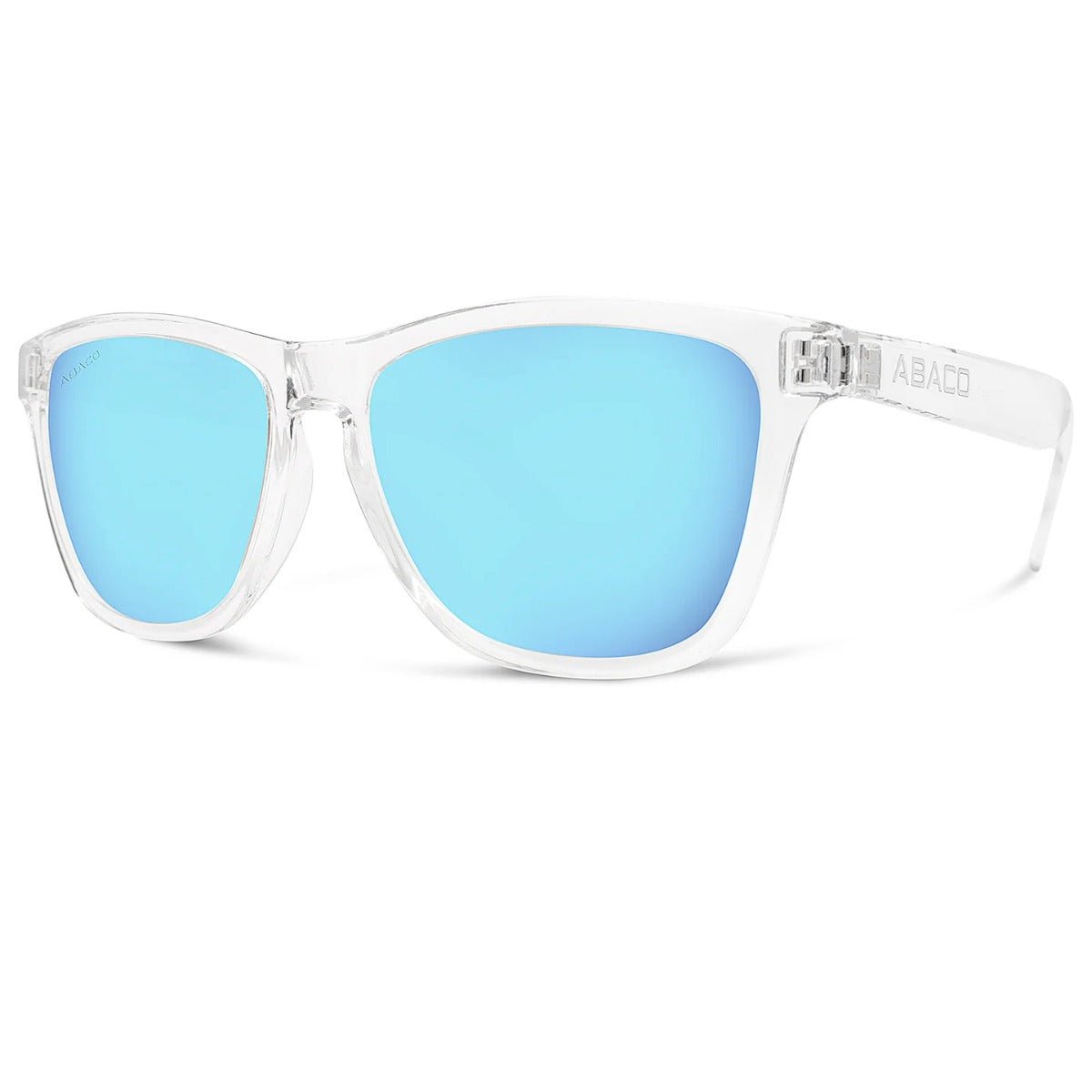 Abaco Kai Junior Sunglasses in Crystal Clear/Caribbean Blue Mirror - BoardCo