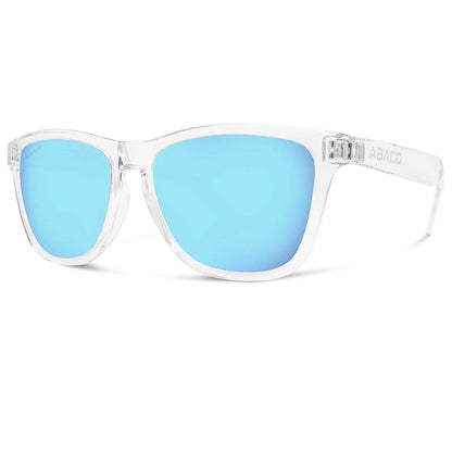 Abaco Kai Junior Sunglasses in Crystal Clear/Caribbean Blue Mirror - BoardCo