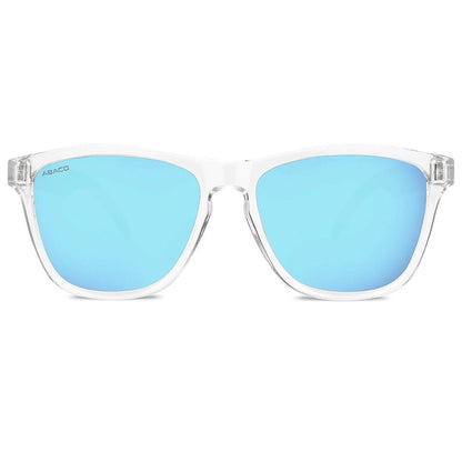 Abaco Kai Junior Sunglasses in Crystal Clear/Caribbean Blue Mirror - BoardCo