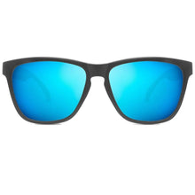 Abaco Kai Junior Sunglasses in Matte Black/Blue Deep Blue Mirror - BoardCo