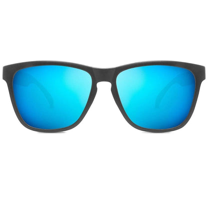 Abaco Kai Junior Sunglasses in Matte Black/Blue Deep Blue Mirror - BoardCo