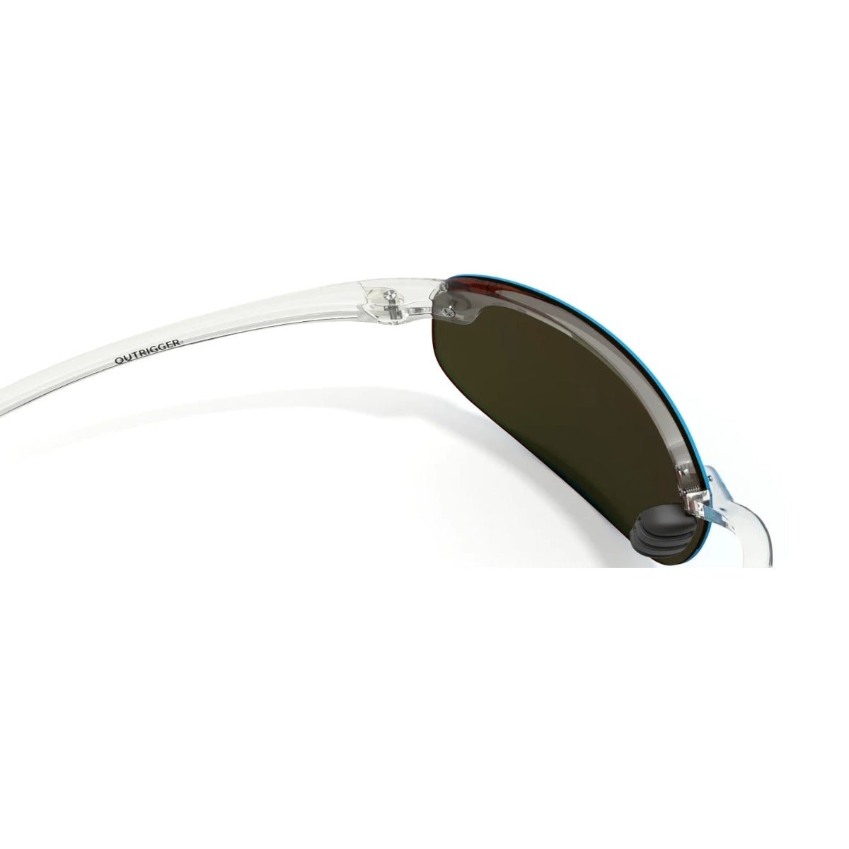 Abaco Outrigger Sunglasses in Crystal Clear/Caribbean Blue - BoardCo