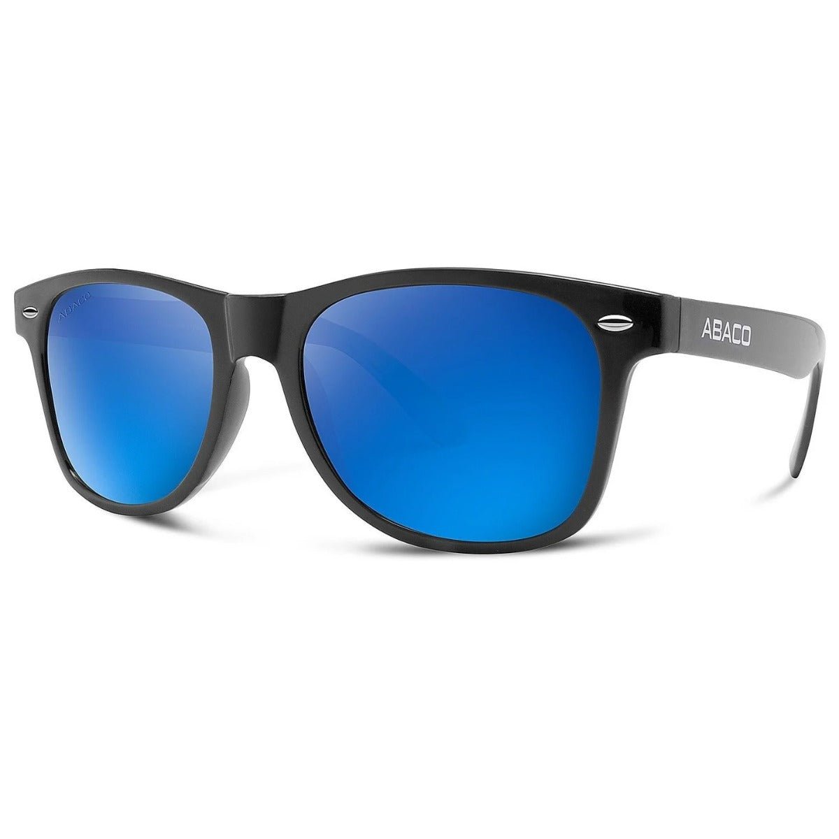Abaco Waikiki Sunglasses in Gloss Black/Deep Blue Mirror - BoardCo