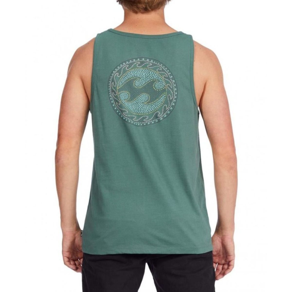 Billabong Crayon Wave Tank in Duck Green