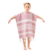 Kikoya Kids Hooded Poncho Changing Towel Terrybacked in Rose
