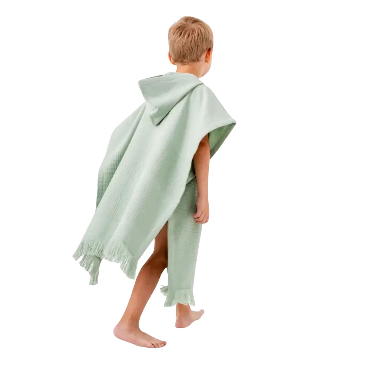 Kikoya Kids Hooded Poncho Changing Towel Terrybacked in Green
