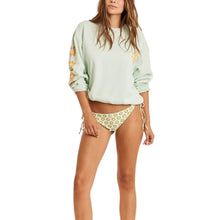 Sisstr Lucia Long Sleeve Fleece Crew in Sea Mint