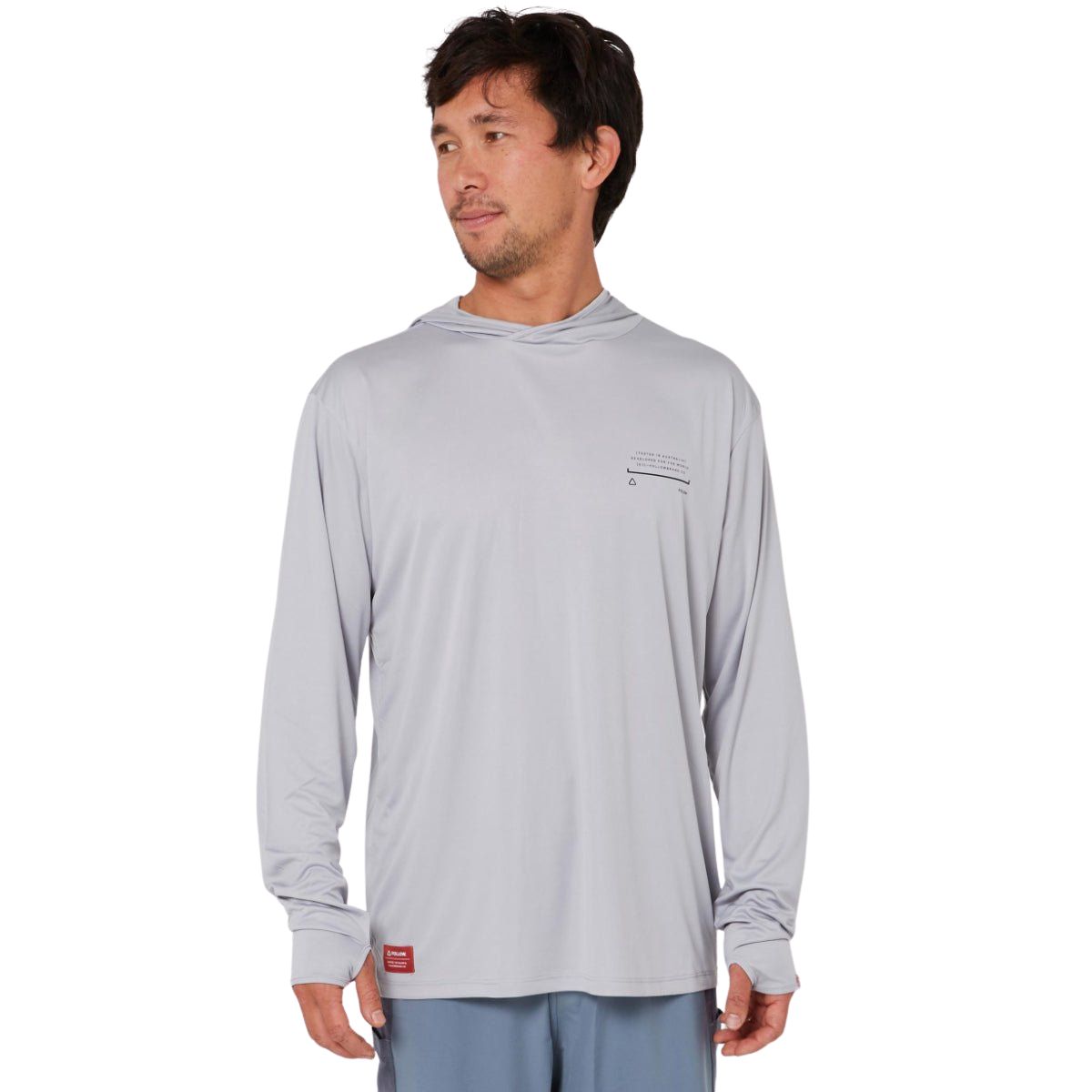 Follow Sun Hood Long Sleeve in Light Grey