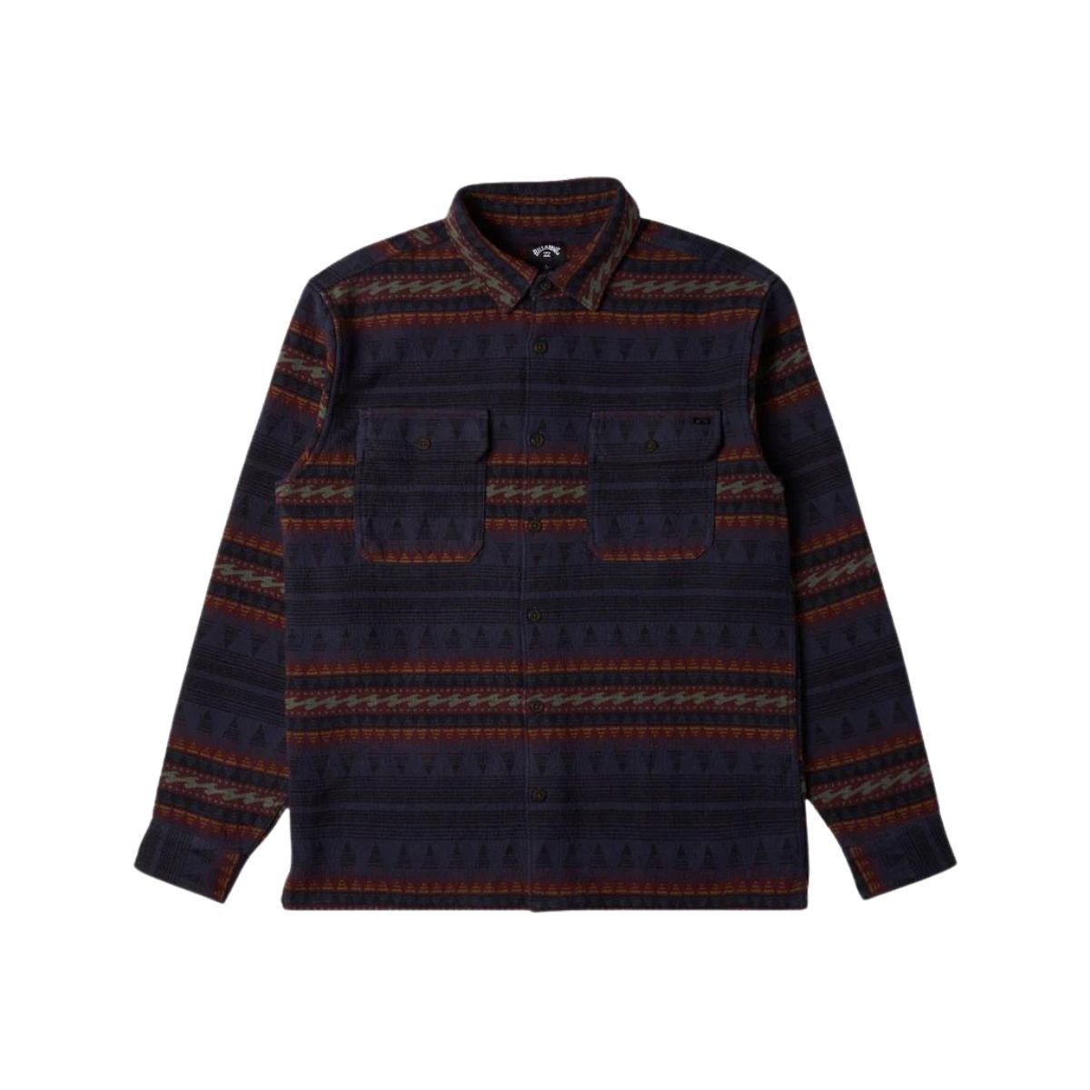Billabong Offshore Jacquard Flannel Shirt in Dusty Navy - BoardCo