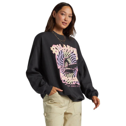 Billabong Ride In Oversized Sweatshirt in Black Sands 4 - BoardCo