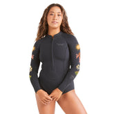 Billabong Salty Dayz Natural Long Sleeve Spring Suit in Hidden Palms Black - BoardCo