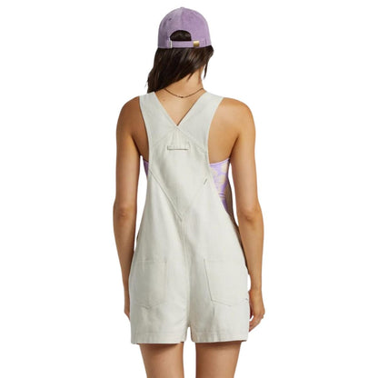 Billabong Sand Canyon Denim Overalls in White Cap - BoardCo