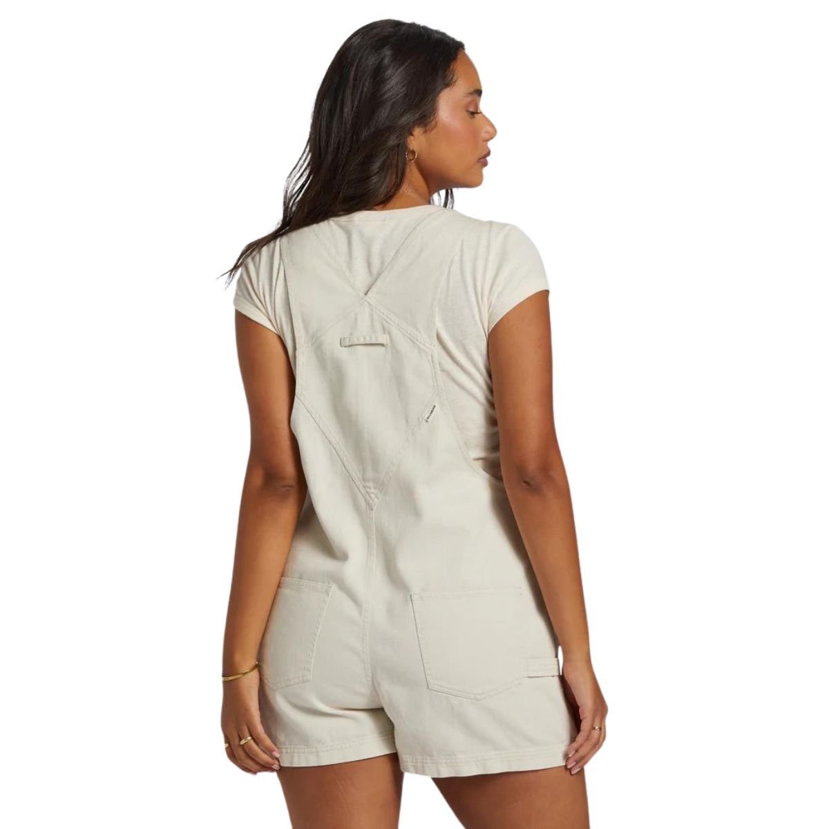 Billabong Sand Canyon Denim Overalls in White Cap - BoardCo