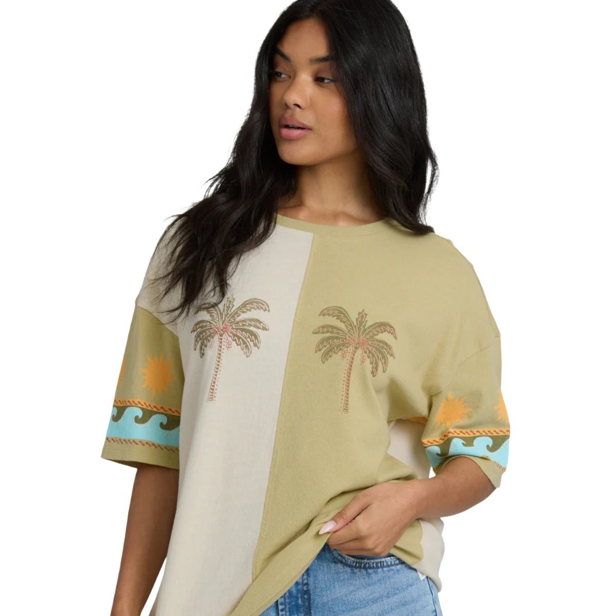 Billabong Split Palm Short Sleeve Tee in White Cap - BoardCo