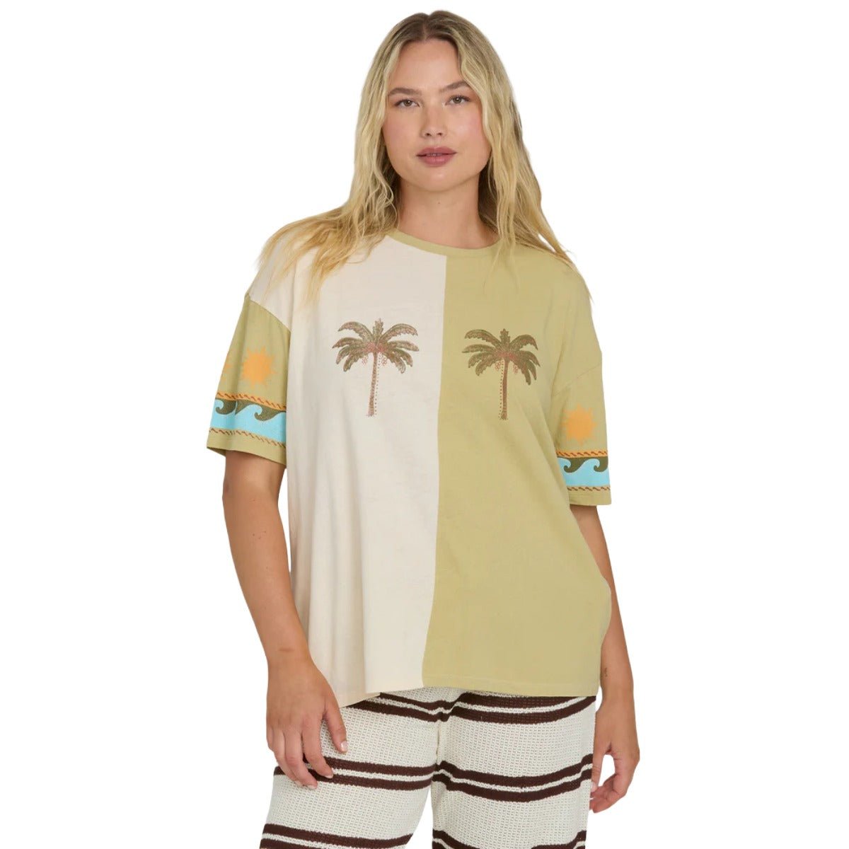 Billabong Split Palm Short Sleeve Tee in White Cap - BoardCo