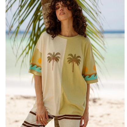 Billabong Split Palm Short Sleeve Tee in White Cap - BoardCo