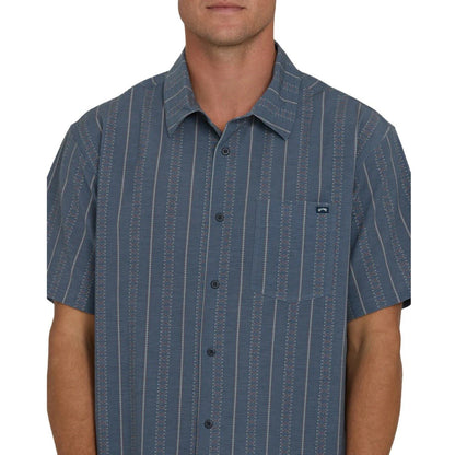 Billabong Surftrek Transit Short Sleeve Shirt in True Navy - BoardCo
