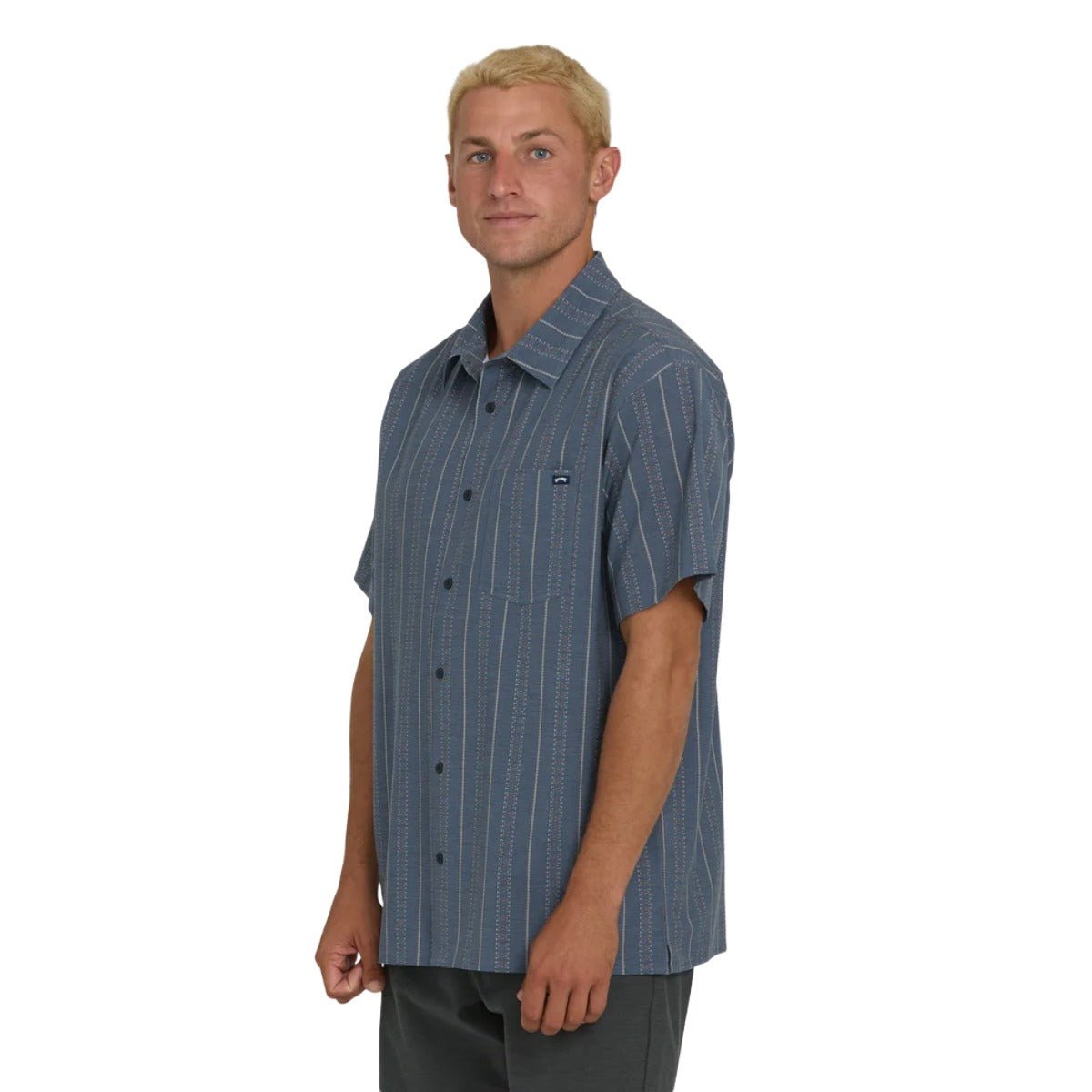 Billabong Surftrek Transit Short Sleeve Shirt in True Navy - BoardCo