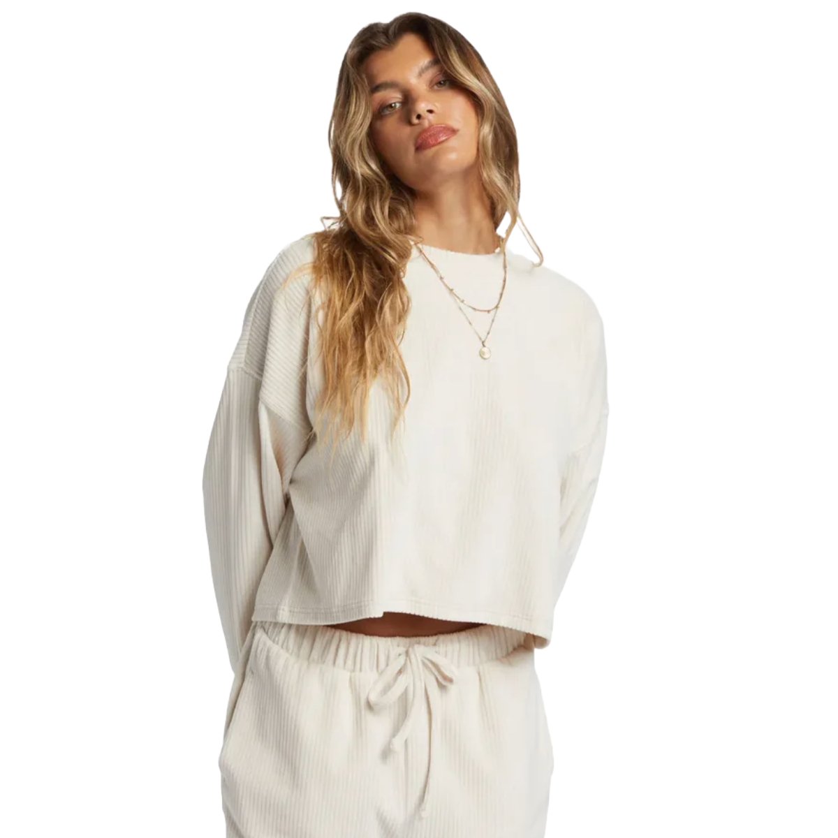 Billabong Sweet Sun Crew in White Cap - BoardCo