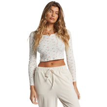 Billabong Sweet Sun Elastic Waist Wide Leg Pants in White Cap - BoardCo