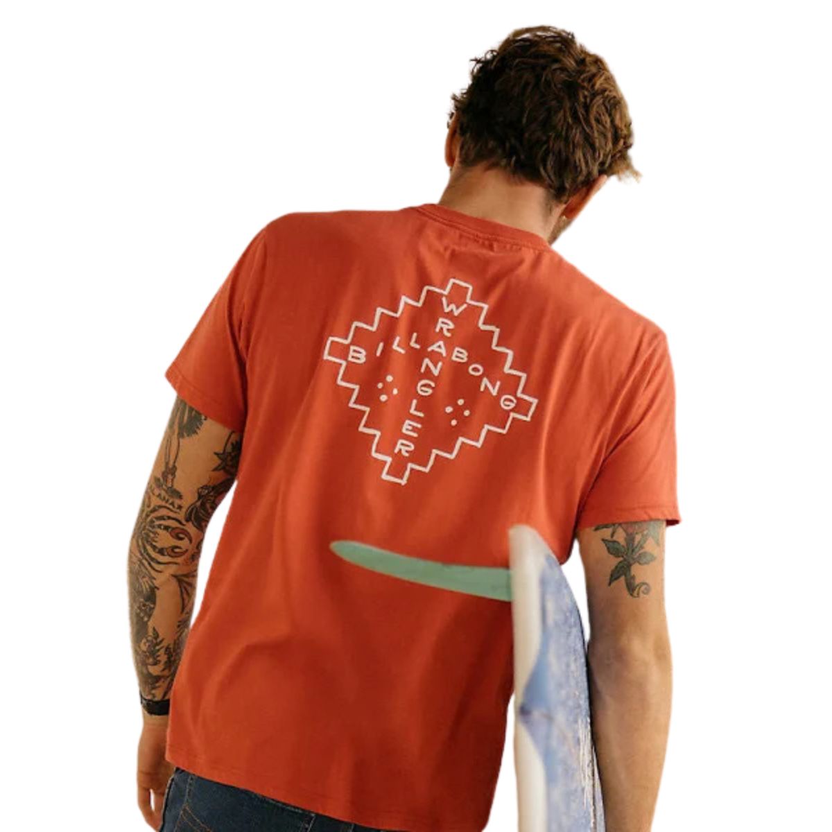 Billabong Trading Post Men's Tee in Washed Red
