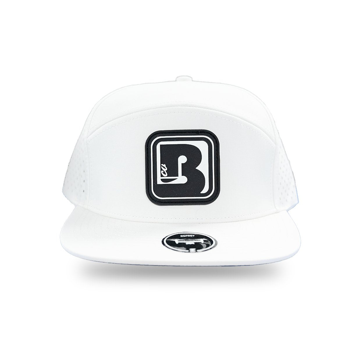 BoardCo Osprey Hat in White with B Patch - BoardCo