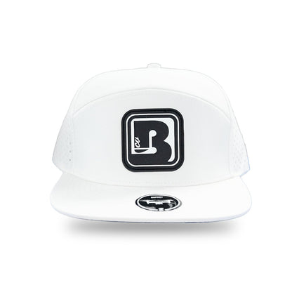BoardCo Osprey Hat in White with B Patch - BoardCo