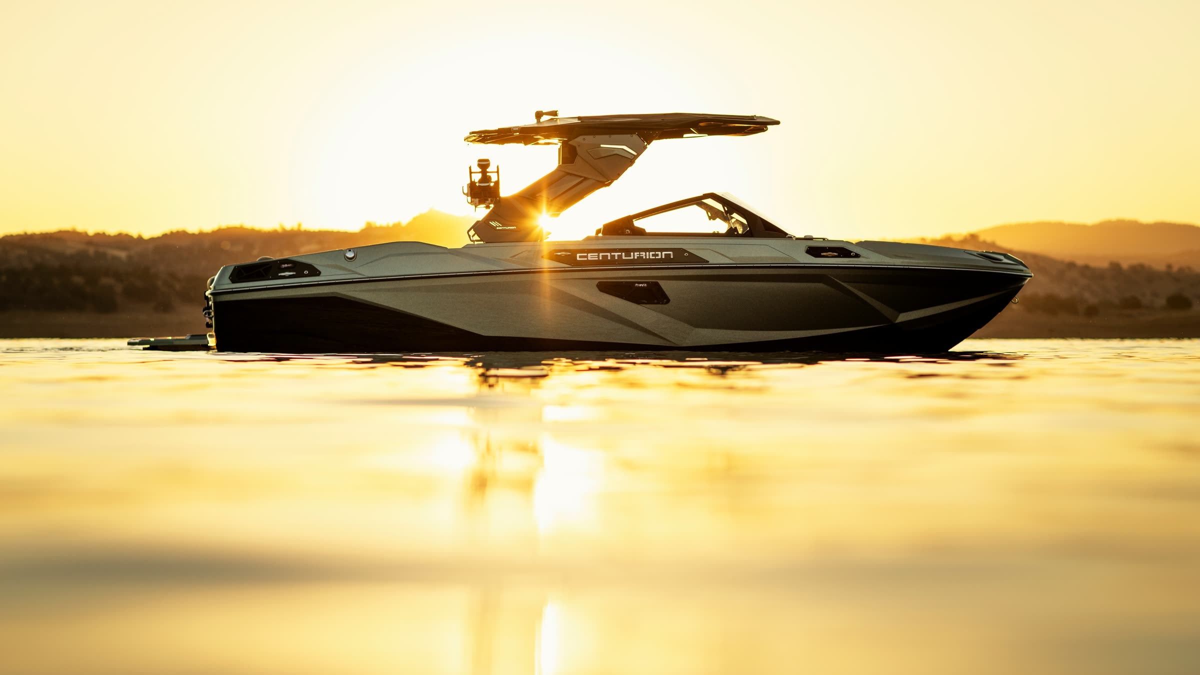 Centurion RS Series flagship surf boat on the water