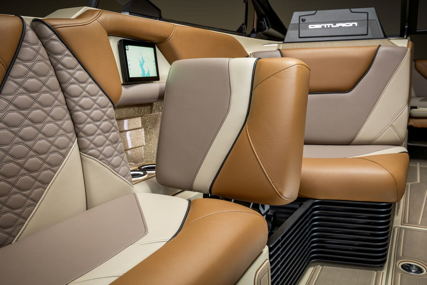 Convertible seating inside a Centurion RS