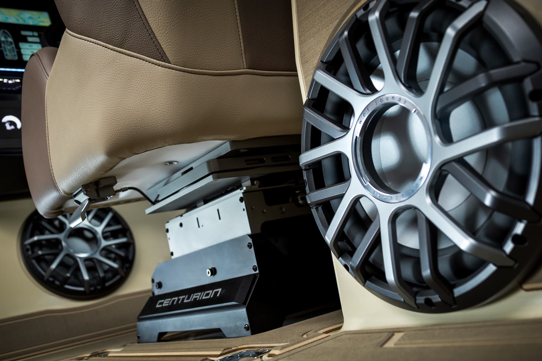 Wet Sounds audio system inside a Centurion RS