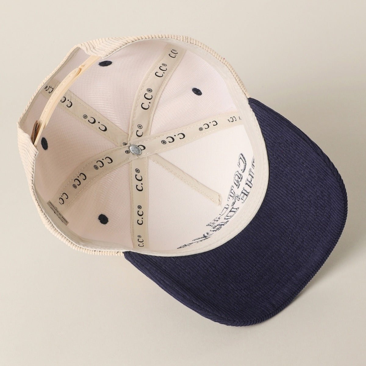 Catch of the Day 3D Embroidered Corduroy Trucker Hat in Navy - BoardCo