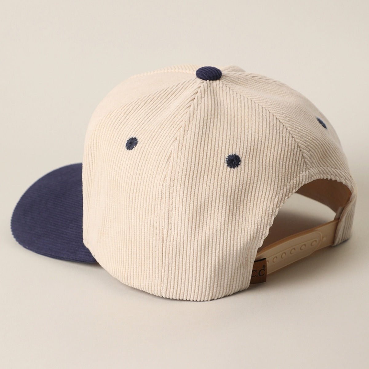 Catch of the Day 3D Embroidered Corduroy Trucker Hat in Navy - BoardCo