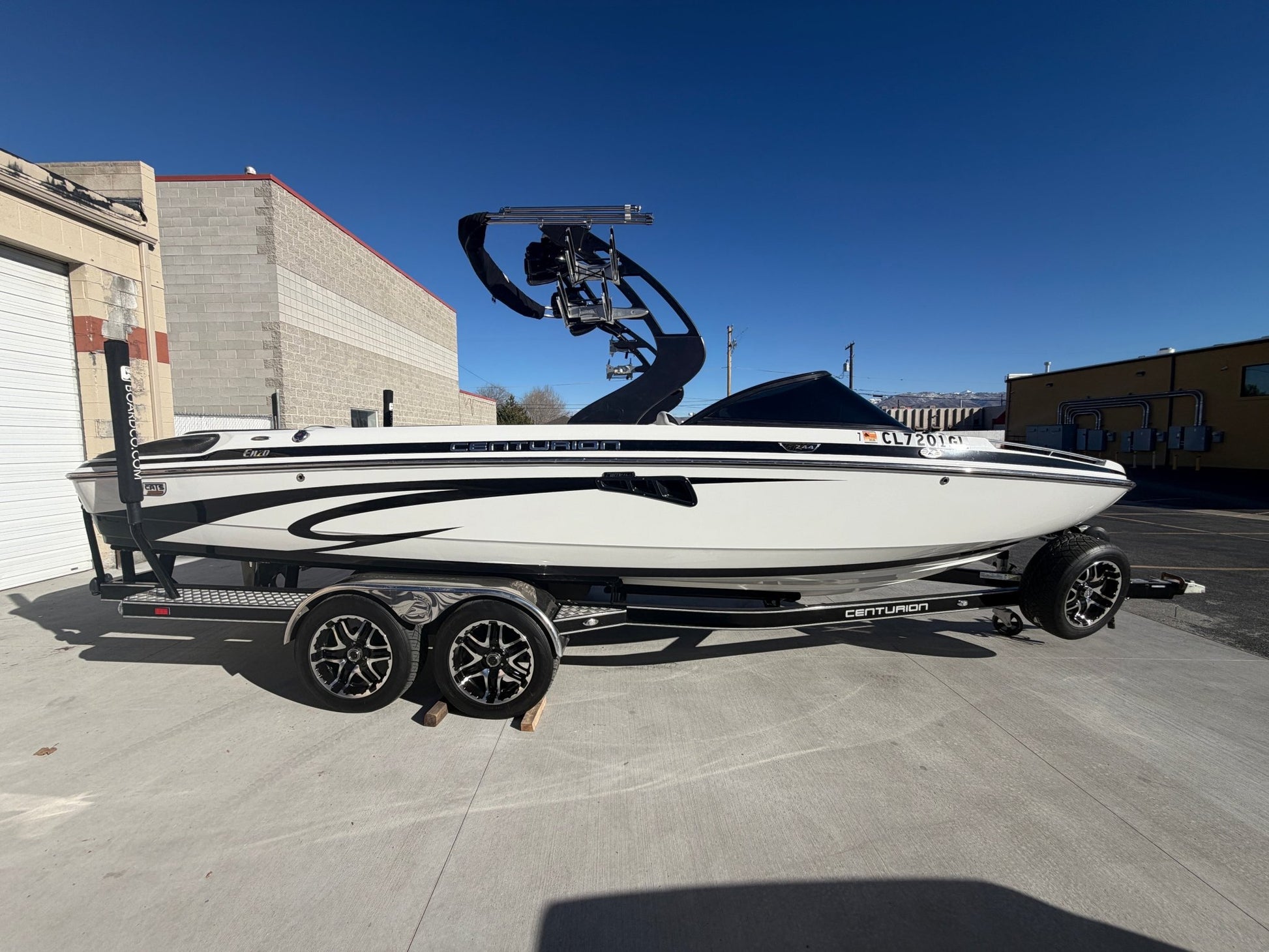 Centurion Enzo SV244 With Aegis Tower and FCT Bimini Double Up Storage Cover - BoardCo