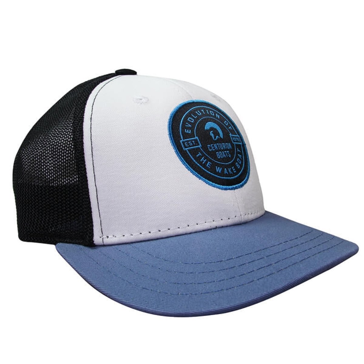 Centurion Evolution Cap in White | Slate Blue | Black - BoardCo