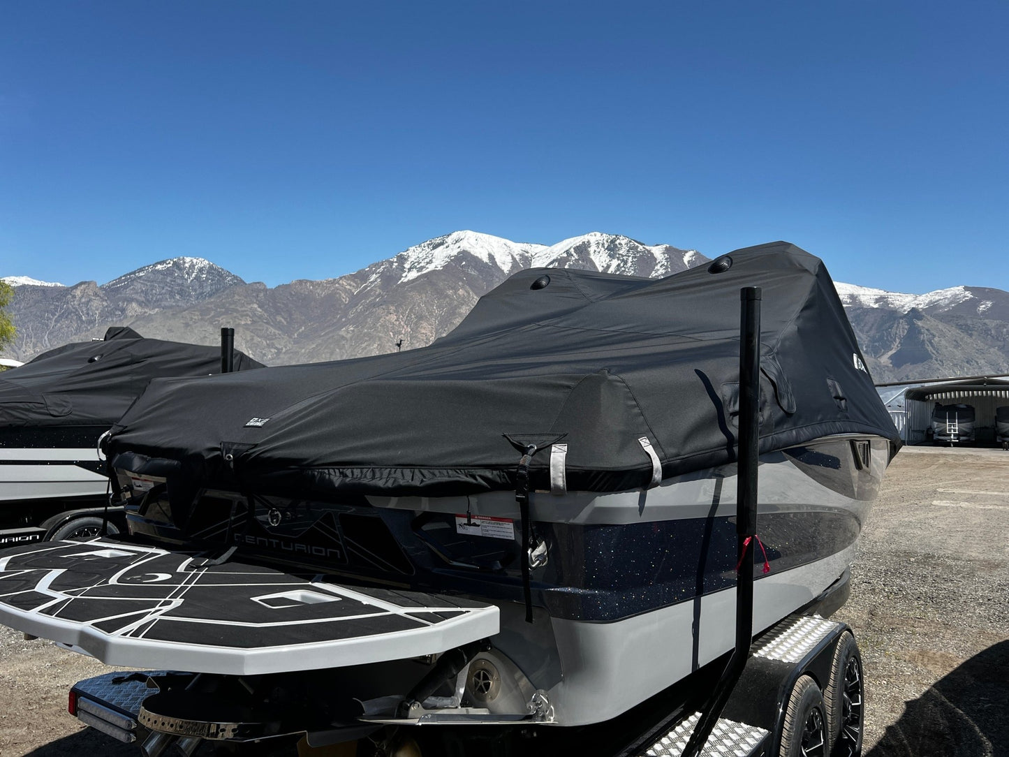 Centurion Fe23 W/DropZone Tower and Folding Canopy - Tower Down Ratchet Cover - BoardCo